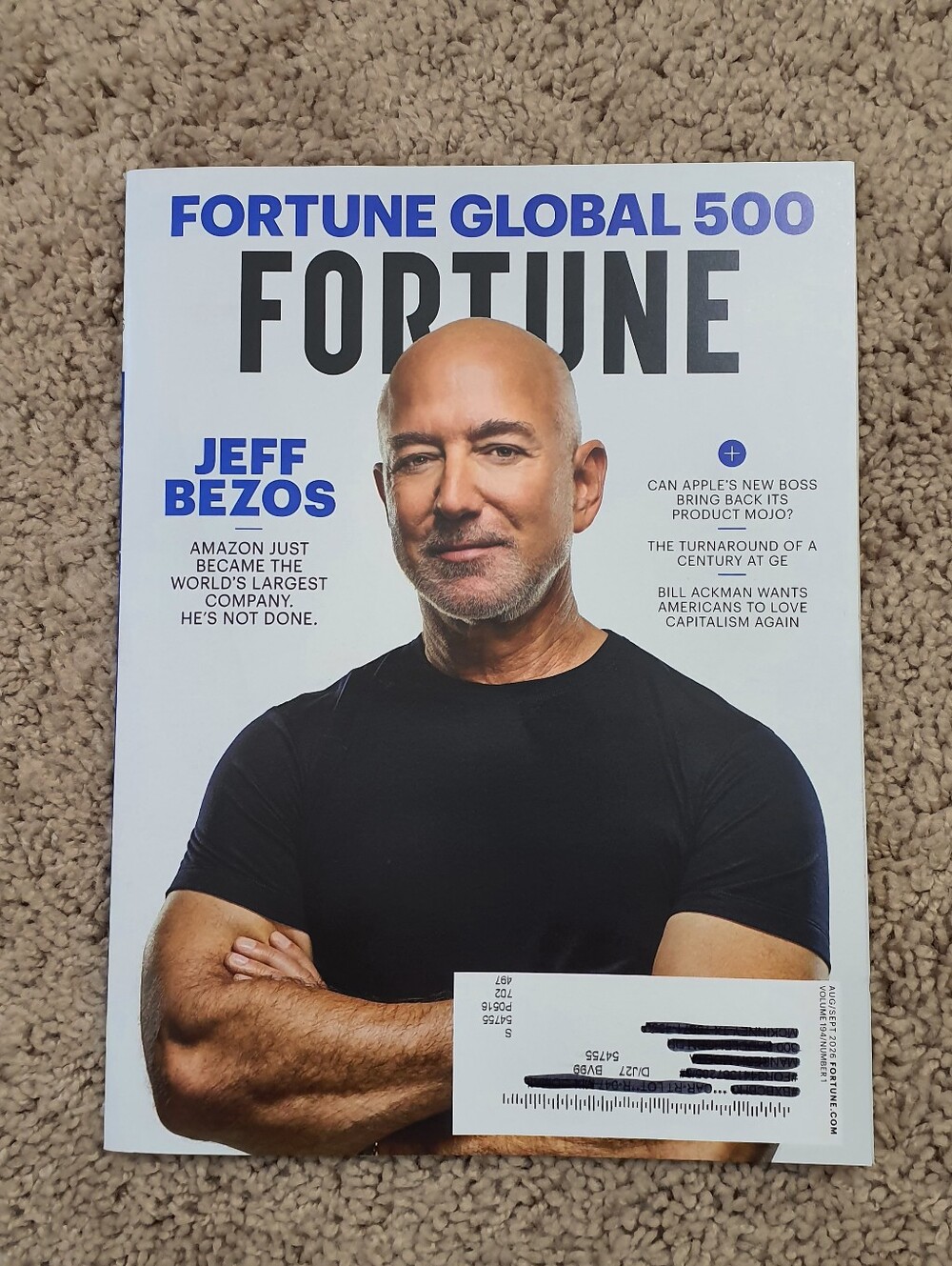 Fortune Magazine Aug / Sept 2026 Fortune 500 Issue Featuring Jeff Bezos